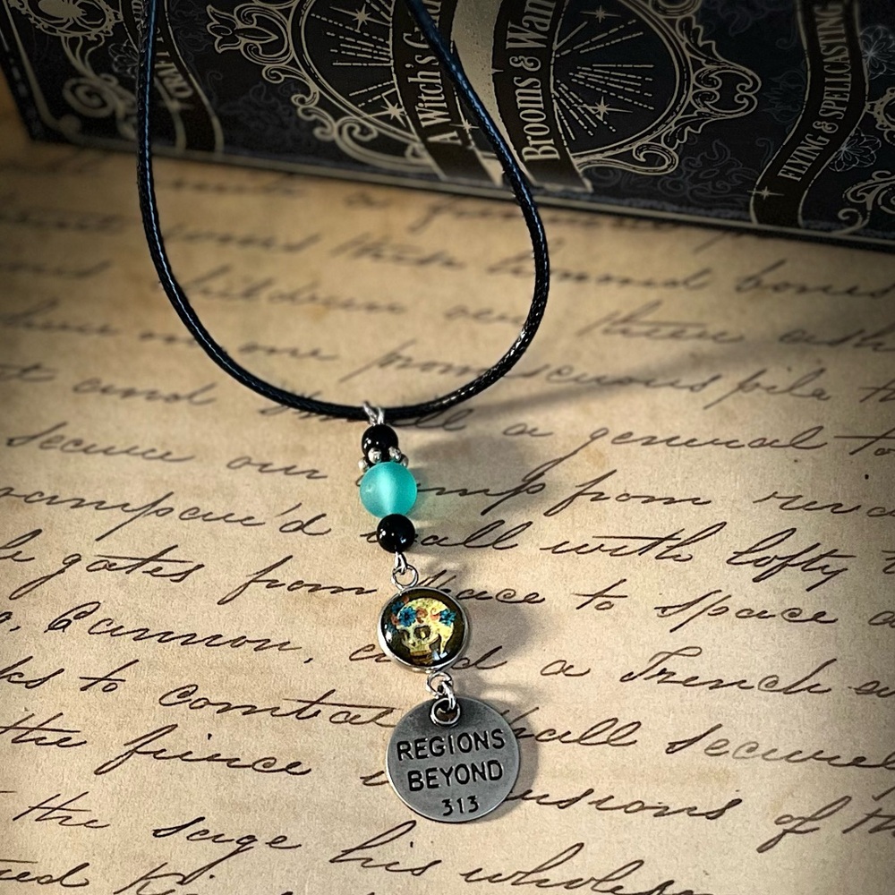 Handmade Regions Beyond Sugar Skull Charm Necklace